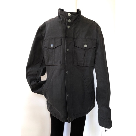 UGG COHEN WAXED COTTON JACKET -OFF BLACK - SIZE M -NWT - Picture 3 of 10